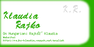 klaudia rajko business card